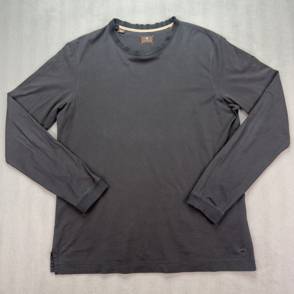 Left Coast Tee Men's Medium Black Pima Cotton Long Sleeve Crew Neck Shirt | Peru